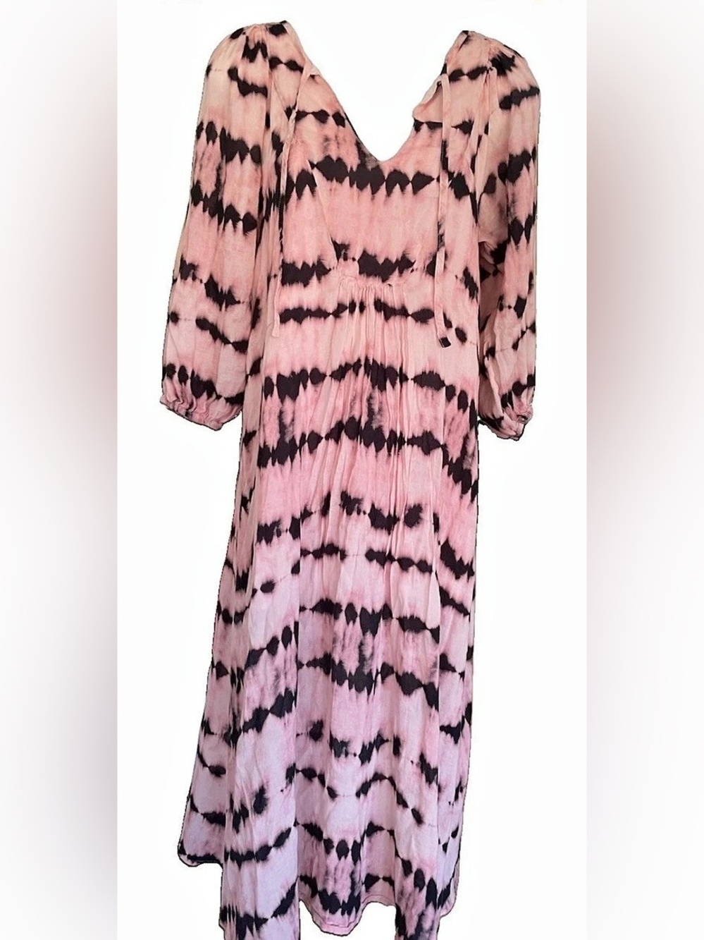 Auguste the Label Tie-Dye Maxi Dress in Pink & Black Size XXS Like New Boho